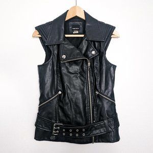 MISS SIXTY | Cassie Faux Leather Biker Vest